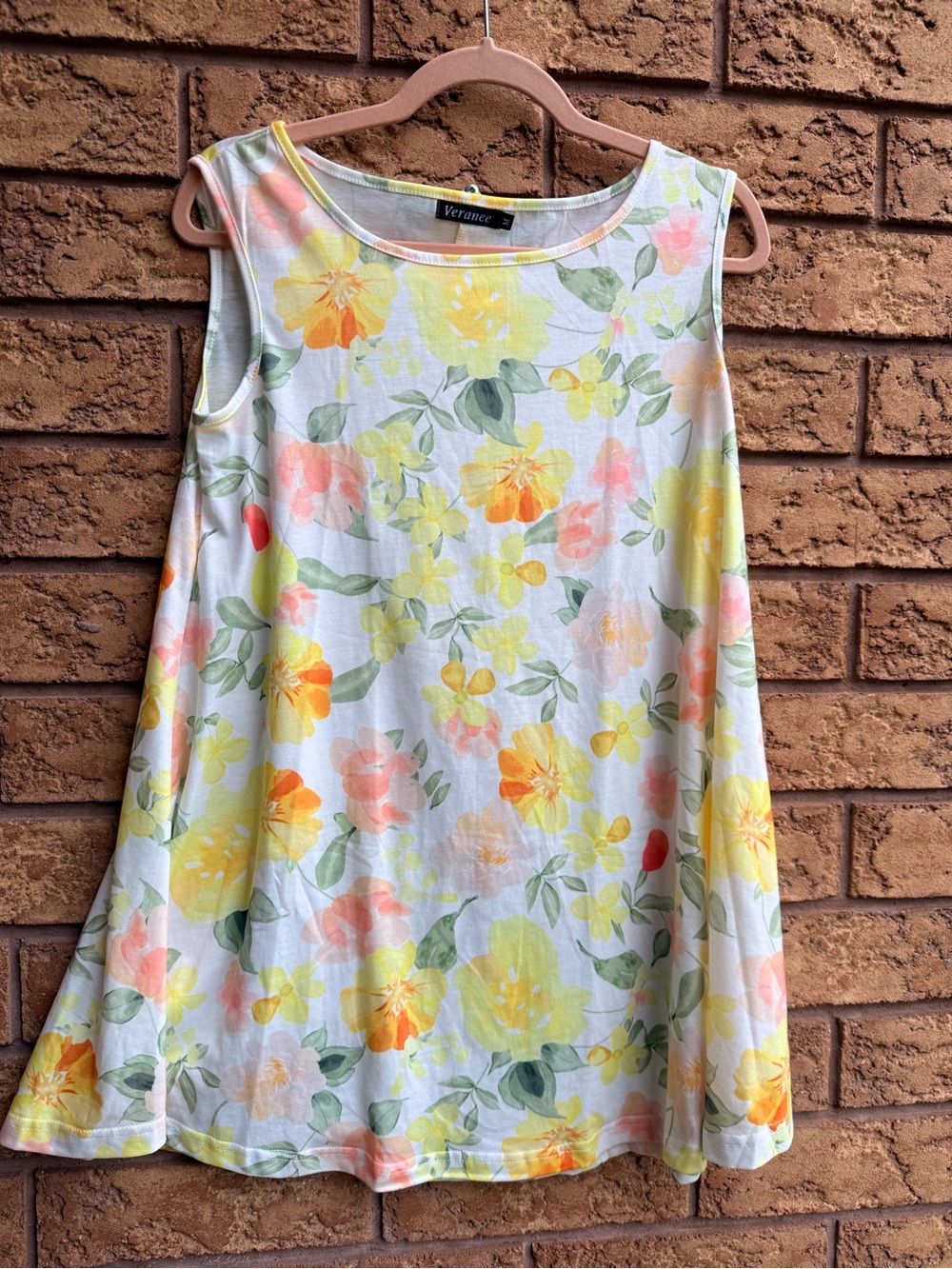 💫4/$25 • Veranee Sleeveless Swing Tunic Summer Floral Flare Tank Top
